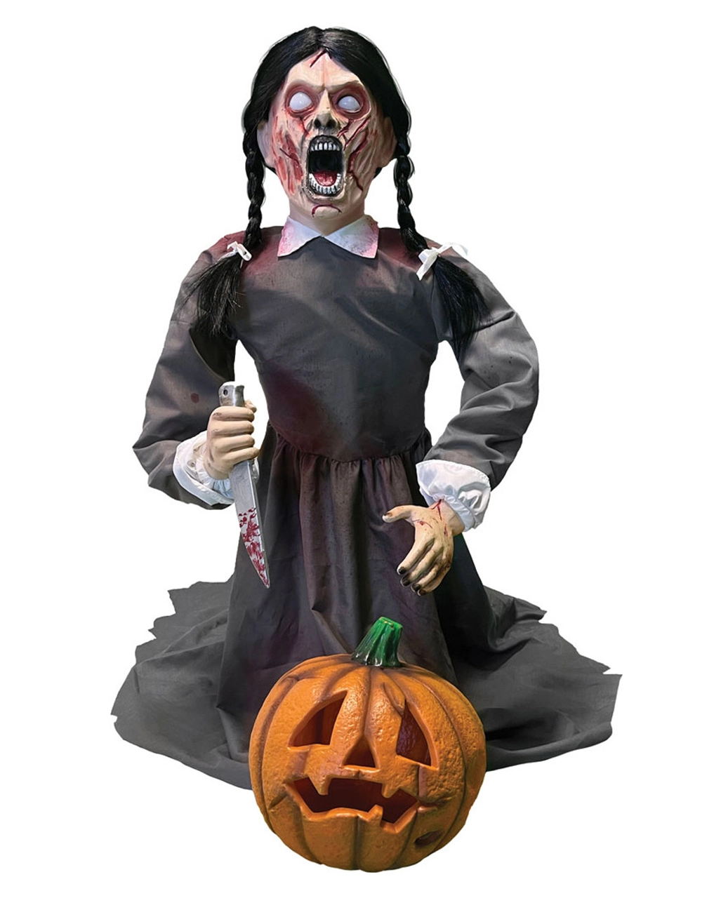 Kürbis Schnitzer Mädchen Halloween Animatronic 3 Kürbis Schnitzer Mädchen Halloween Animatronic