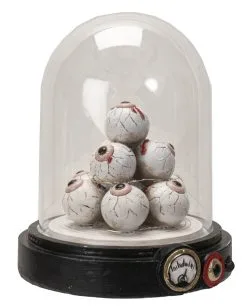 Beleuchteter Augenhügel Unter Glashaube 18cm 12 Beleuchteter Augenhügel Unter Glashaube 18cm -Halloween Totenköpfe Verkäufe augenberg unter glaskuppel mit licht eye mound under glass dome with light halloween dekoration 54741 05