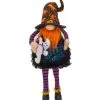 Leuchtender Halloween Zwerg Kantenhocker Mit Geist 75cm -Halloween Totenköpfe Verkäufe bunter halloween gnom kantenhocker leuchtend 75cm multi color led lighted plush halloween gnome shelf sitter 54264
