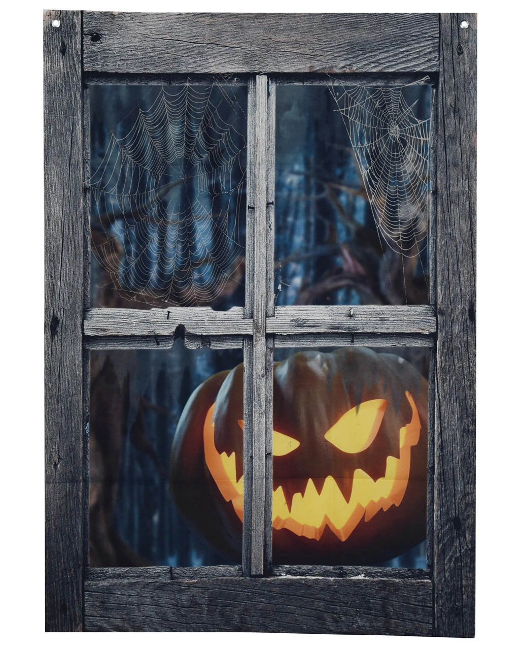 Fenster Illusion Mit Unheimlichem Halloween Kürbis 120cm 3 Fenster Illusion Mit Unheimlichem Halloween Kürbis 120cm