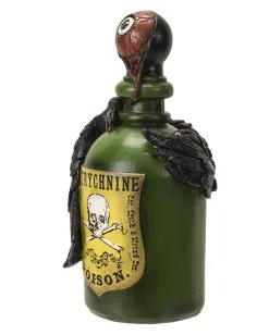 Giftflasche Mit Blutigem Augapfel & Krähe 20cm 12 Giftflasche Mit Blutigem Augapfel & Krähe 20cm -Halloween Totenköpfe Verkäufe giftflasche mit blutigem auge und schwarzem rabe poision bottle with bloody eyeball and raven gothic deko 54745 05