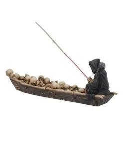 Sensenmann Mit Fähre Räucherstäbchenhalter 11 Sensenmann Mit Fähre Räucherstäbchenhalter -Halloween Totenköpfe Verkäufe grim reaper faehrmann raeucherstaebchenhalter grim reaper ferryman insence holder gothic deko 39254 04