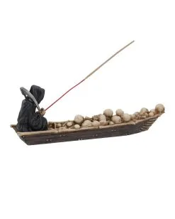 Sensenmann Mit Fähre Räucherstäbchenhalter 13 Sensenmann Mit Fähre Räucherstäbchenhalter -Halloween Totenköpfe Verkäufe grim reaper faehrmann raeucherstaebchenhalter grim reaper ferryman insence holder gothic deko 39254 06