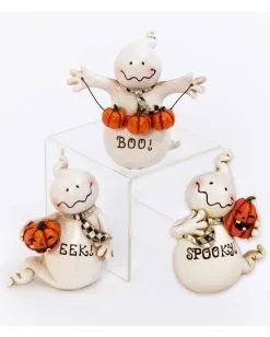 Niedliche Halloween Geister Mit Kürbissen 3er Set 5 Niedliche Halloween Geister Mit Kürbissen 3er Set -Halloween Totenköpfe Verkäufe halloween geister mit kuerbissen 3er set halloween ghost figurine with pumpkins set of 3 54184 2