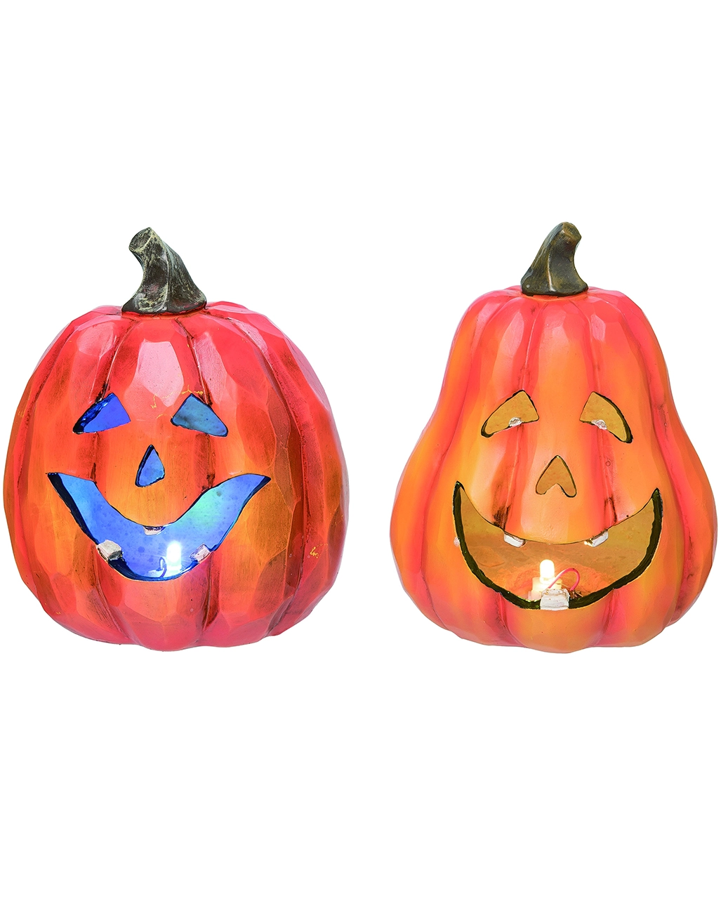 Kunststein LED Halloween Kürbis 3 Kunststein LED Halloween Kürbis