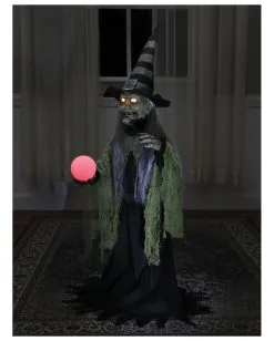 Hexe Mit Hexenkugel Halloween Animatronic