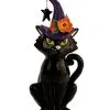 Schwarze Katze Mit Hexenhut Keramik Figur 31cm 2 Schwarze Katze Mit Hexenhut Keramik Figur 31cm -Halloween Totenköpfe Verkäufe hexenkatze keramik figur halloween und gothic wohnungsdeko und homeware witchs car familiar figurine 54646 2