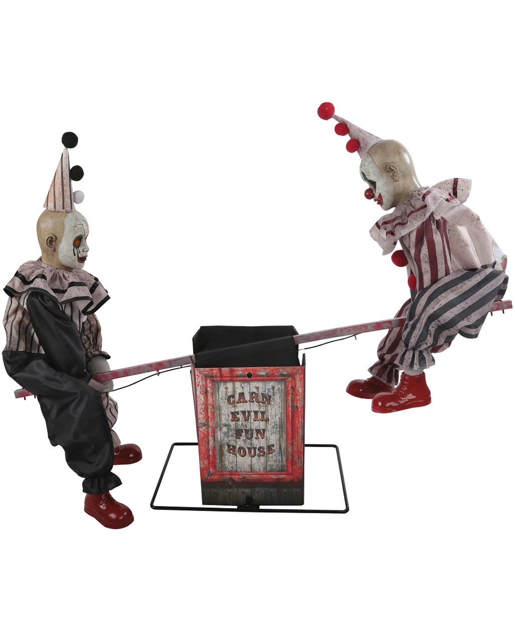 Horrorclowns Auf Wippe Animatronic 3 Horrorclowns Auf Wippe Animatronic