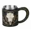 Bierkrug Mit Gehörntem Stierschädel -Halloween Totenköpfe Verkäufe krug mit longhorn tierschaedel totenkopf bierkrug mit stierschaedel longhorn bull skull mug 51392 01