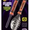 2-tlg. Kürbis Schnitzset 2 2-tlg. Kürbis Schnitzset -Halloween Totenköpfe Verkäufe kuerbis schnitz set 2 tlg werkzeug fuer halloween kuerbis aushuellen pro pumpkin carving tools set 31284 1