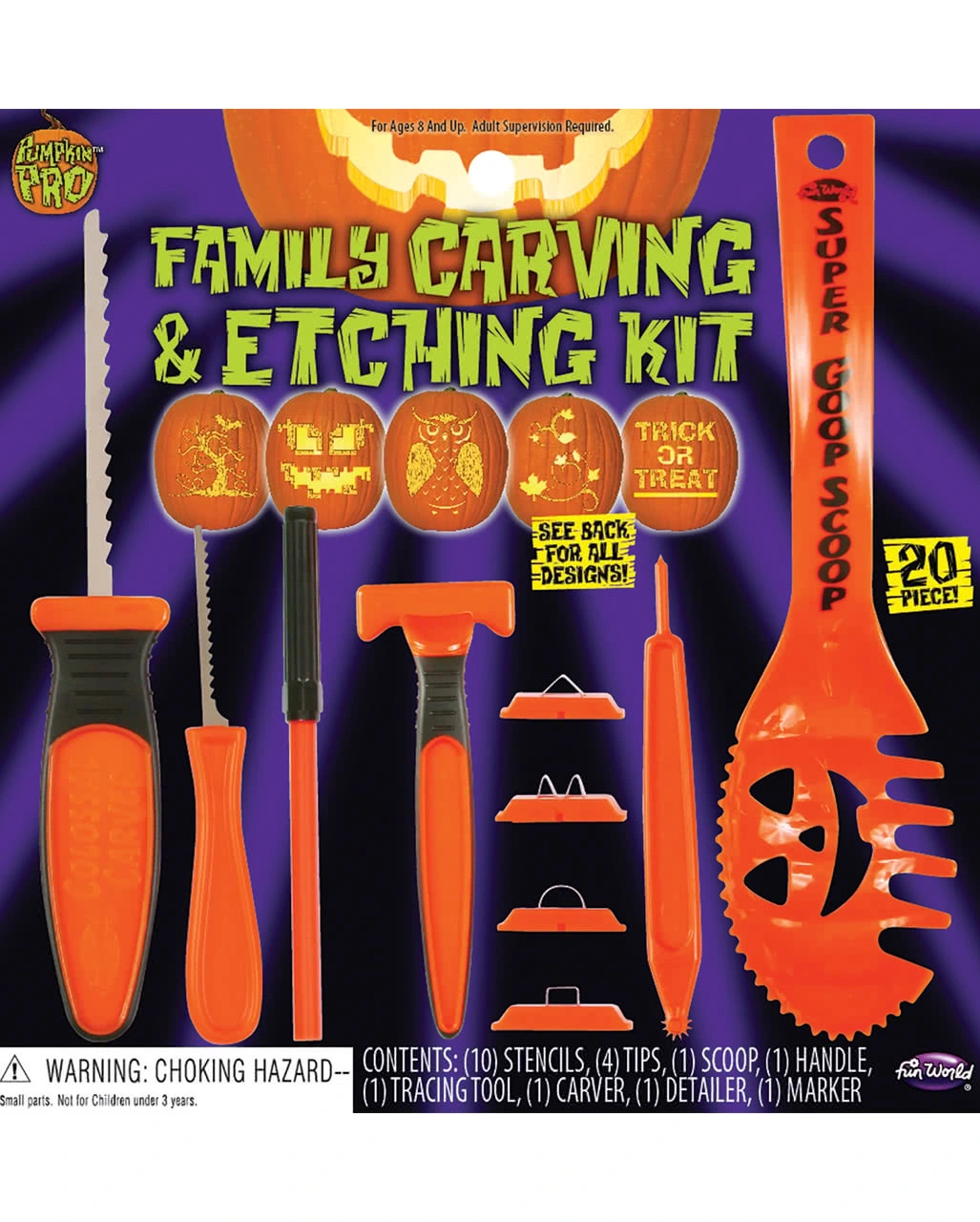 20-tlg. Halloween Kürbis Schnitz Set 3 20-tlg. Halloween Kürbis Schnitz Set