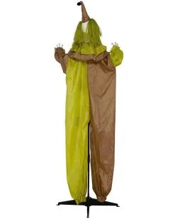 Horror Clown Standfigur Mit Leuchtaugen 180cm -Halloween Totenköpfe Verkäufe lebensgrosse horror clown figur mit licht 180cm life size horror clown figure with light halloween standfigur clown 53363 3