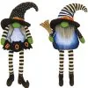 Plüsch Kantenhocker Halloween Gnom Leuchtend 38cm -Halloween Totenköpfe Verkäufe leuchtender pluesch kantenhocker halloween zwerg 38cm plush light up witch gnome shelf sitter 54085