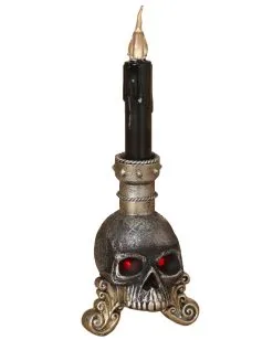 Leuchtender Totenschädel Mit Kerze 36cm
