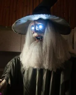 Mittelalterlicher Zauberer Halloween Animatronic 190cm 11 Mittelalterlicher Zauberer Halloween Animatronic 190cm -Halloween Totenköpfe Verkäufe mittelalterlicher magier halloween animatronic medieval wizard halloween animatronic halloween dekoration 53778 05