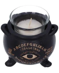 Spirit Hexenkessel Als Teelichthalter 9cm -Halloween Totenköpfe Verkäufe ouija hexenkessel als teelichthalter spirit witches cauldron tealight holder gothic deko 51157 06
