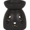 Schwarze Katze Duftöl Brenner -Halloween Totenköpfe Verkäufe schwarze katze duftoel lampe black cat cut out oil burner halloween tischdeko 50804 01
