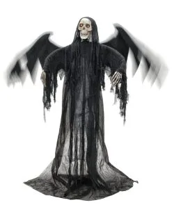 Schwarzer Pestengel Mit Licht, Sound & Bewegung -Halloween Totenköpfe Verkäufe schwarzer todesengel mit bewegungs sound und licht halloween animatronic halloween deko 53913 03