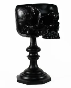 Schwarzer Totenschädel Als Ringehalter 21cm -Halloween Totenköpfe Verkäufe schwarzer totenkopf als ringehalter schwarzer totenschaedel als ringhalter black skull ring holder gothic wohnaccessoire 54858 03