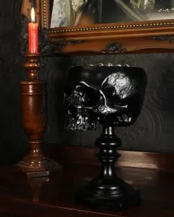 Schwarzer Totenschädel Als Ringehalter 21cm -Halloween Totenköpfe Verkäufe schwarzer totenkopf als ringehalter schwarzer totenschaedel als ringhalter black skull ring holder gothic wohnaccessoire 54858 06