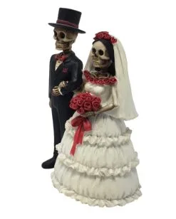 Skelett Hochzeitspaar 14 Cm -Halloween Totenköpfe Verkäufe skelett brautpaar day of the dead hochzeitspaar dia de los muertos brautpaar 36506 02