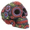 Sugar Skull Mit Blütenmuster 2 Sugar Skull Mit Blütenmuster -Halloween Totenköpfe Verkäufe sugar skull mit blueten ornament sugar skull mit bluetenmuster sugar bloom skull 39199 01