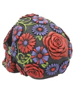 Sugar Skull Mit Blütenmuster 10 Sugar Skull Mit Blütenmuster -Halloween Totenköpfe Verkäufe sugar skull mit blueten ornament sugar skull mit bluetenmuster sugar bloom skull 39199 04