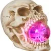 Totenschädel Mit Leuchtender Glaskugel 2 Totenschädel Mit Leuchtender Glaskugel -Halloween Totenköpfe Verkäufe totenkopf mit leuchtender glaskugel skull with static lighted magic ball halloween totenschaedel 52533