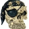 Totenschädel Mit Piratentuch & Augenklappe -Halloween Totenköpfe Verkäufe totenkopf mit piratentuch und augenklappe pirate skull with bandana and eye patch 29407