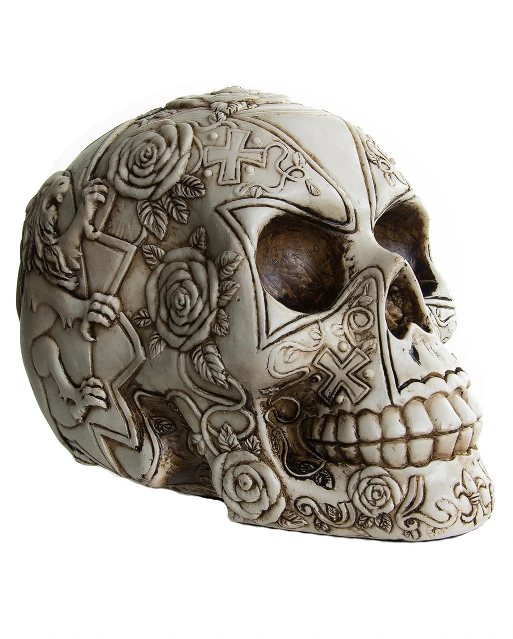 Totenkopf Mit Rosendesign 3 Totenkopf Mit Rosendesign