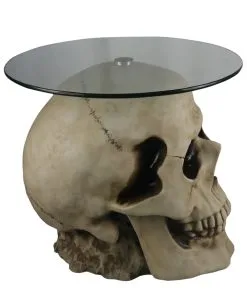 Totenschädel Tisch Mit Glasplatte 56,5cm 9 Totenschädel Tisch Mit Glasplatte 56,5cm -Halloween Totenköpfe Verkäufe totenkopf tisch mit runder glasplatte totenschaedel tisch mit runder glasplatte skull table with round glass plate 54783 03