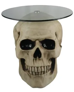 Totenschädel Tisch Mit Glasplatte 56,5cm 11 Totenschädel Tisch Mit Glasplatte 56,5cm -Halloween Totenköpfe Verkäufe totenkopf tisch mit runder glasplatte totenschaedel tisch mit runder glasplatte skull table with round glass plate 54783 05