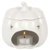 Weiße Halloween Kürbis Duftlampe 1 Weiße Halloween Kürbis Duftlampe -Halloween Totenköpfe Verkäufe weisse jack o lantern kuerbis duftlampe white jack o lantern pumpkin oil burner halloween tischdeko 53767 01