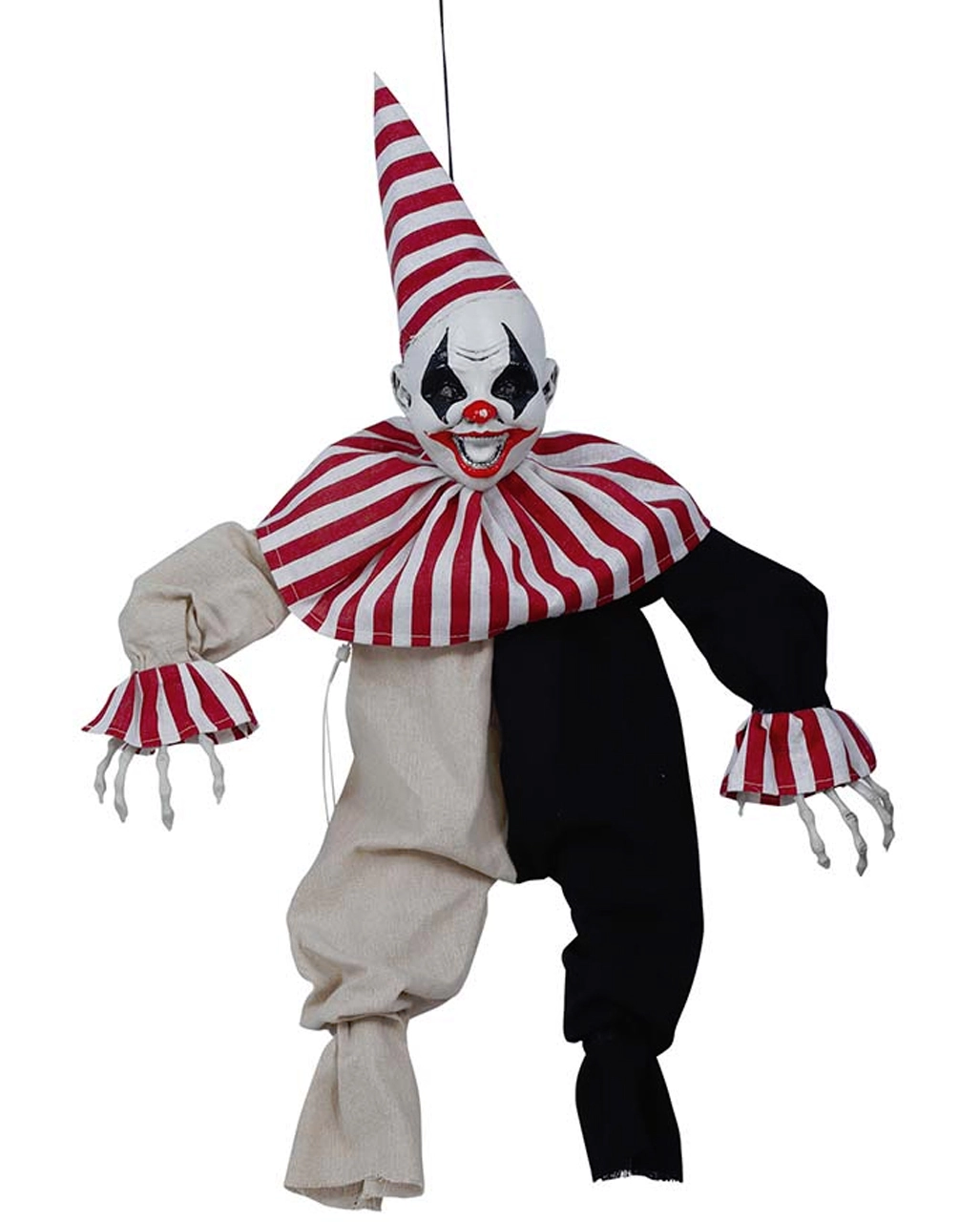 Wackelnder Killer Clown Hängefigur 80cm 3 Wackelnder Killer Clown Hängefigur 80cm
